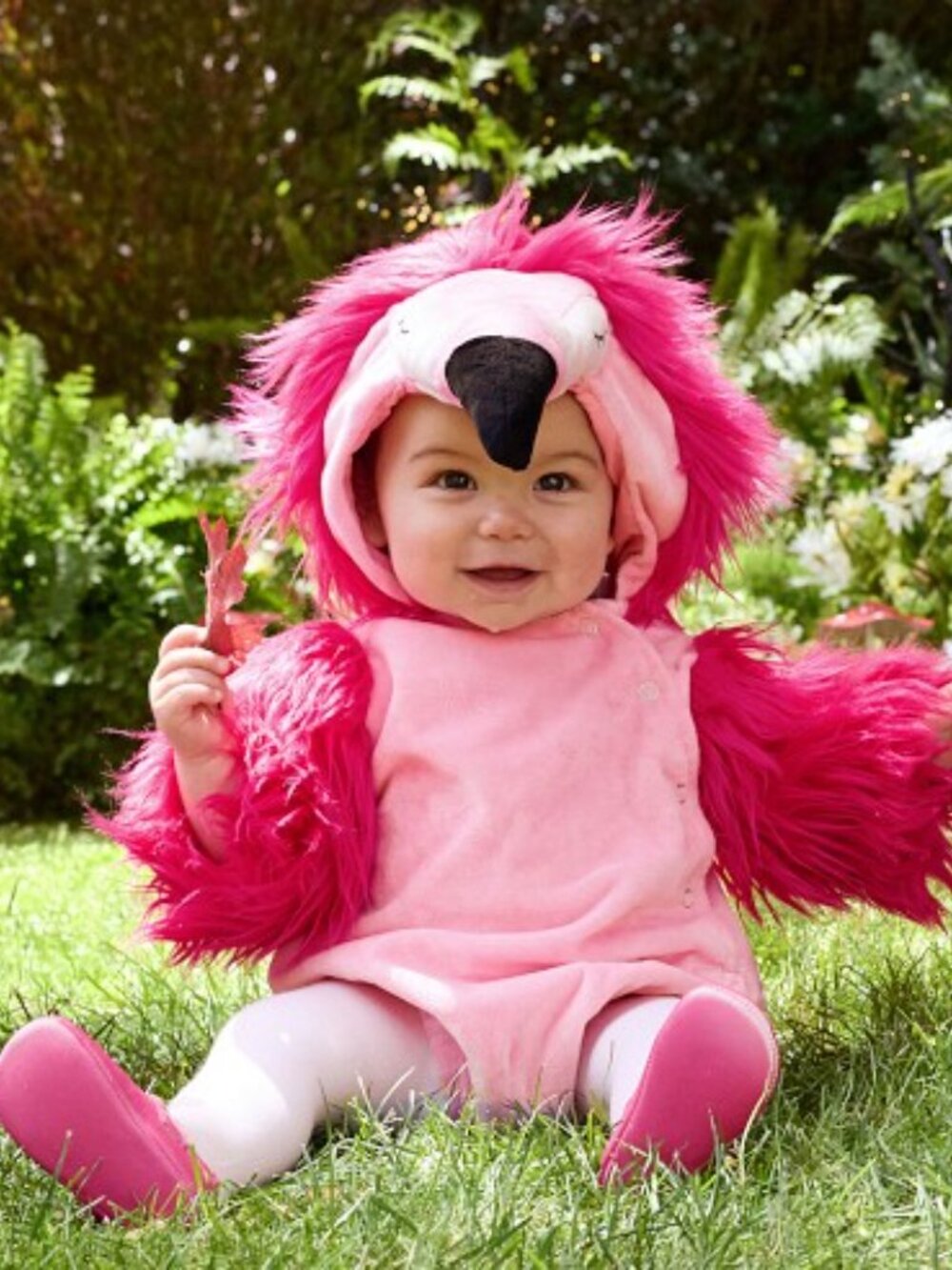 Pottery Barn Kids Flamingo Costume with Booties Set, Size 6-12 Months